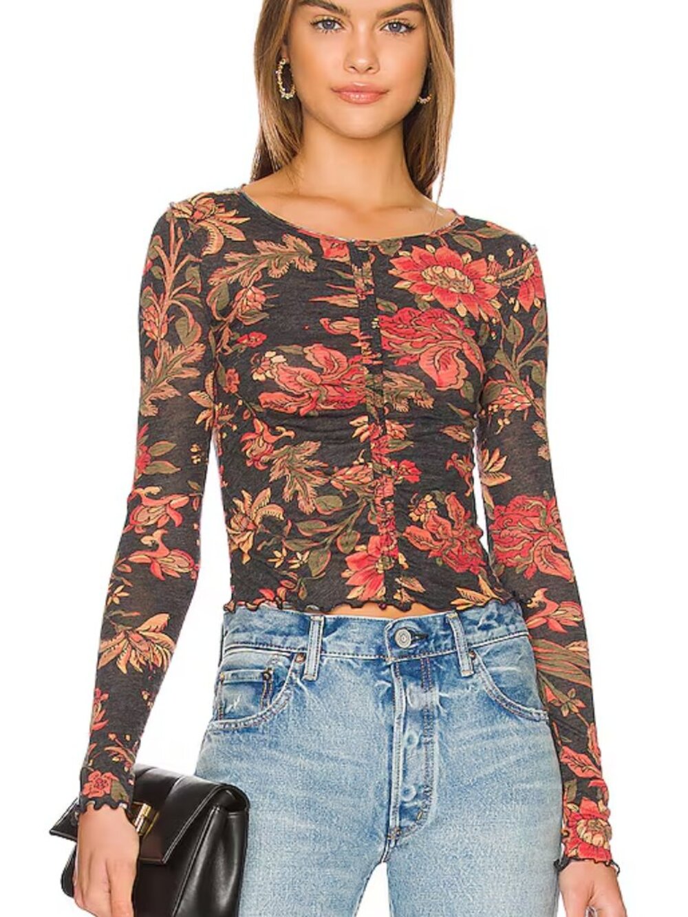 NWT We The Free Dreamed of You Long Sleeve Tee Top Large Dusk